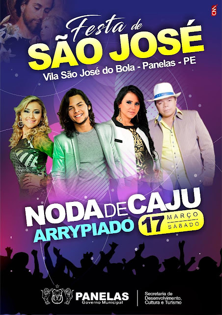 Festa de SÃO JOSÉ do Bola 2018 Cartaz da Festa de São José no distrito Bola em Panelas-PE