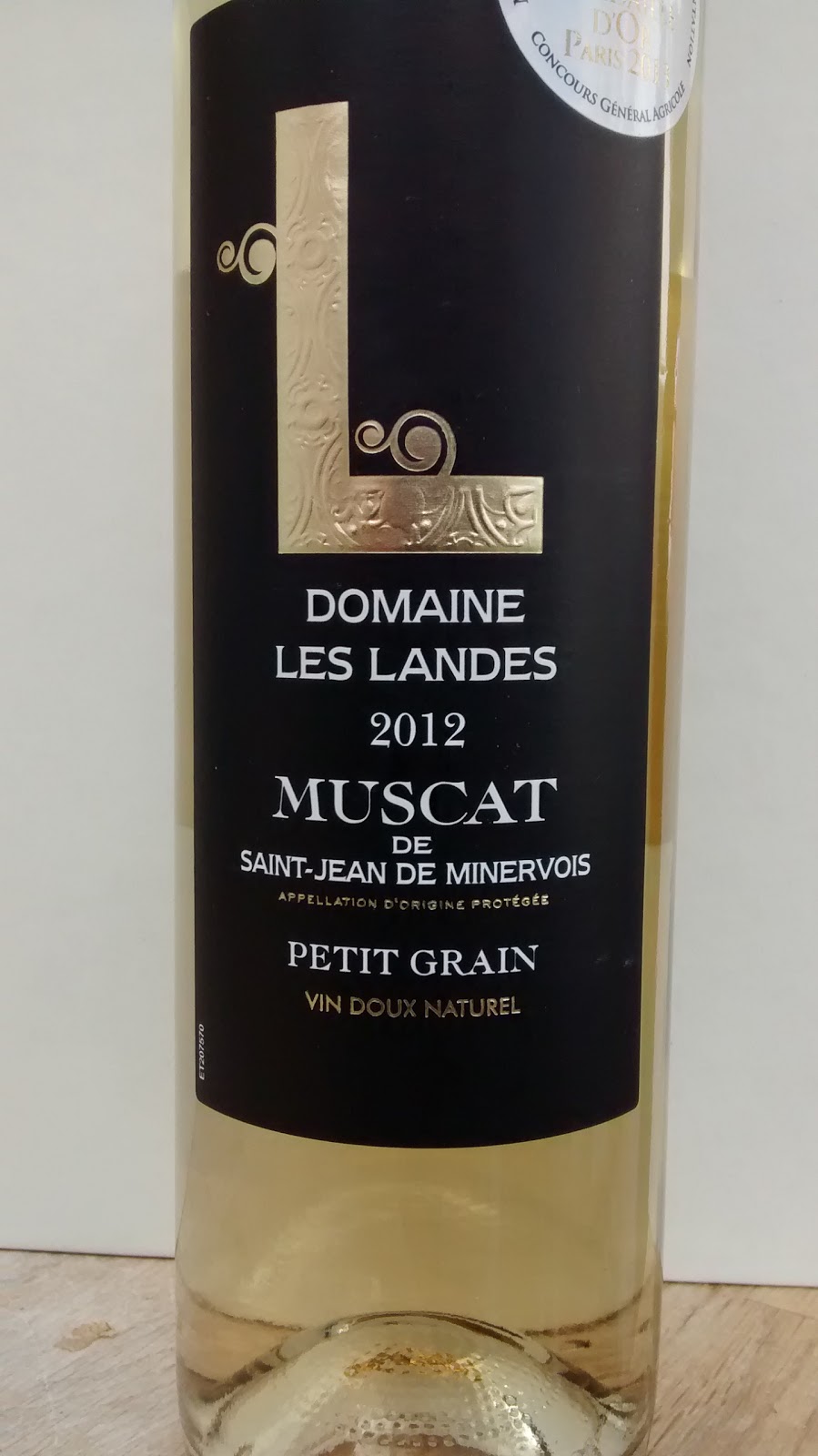 Wijnschrift Domaine Les Landes Muscat de SaintJean de Minervois 2012 Wijnschrift Domaine Les Landes Muscat de SaintJean de Minervois 2012