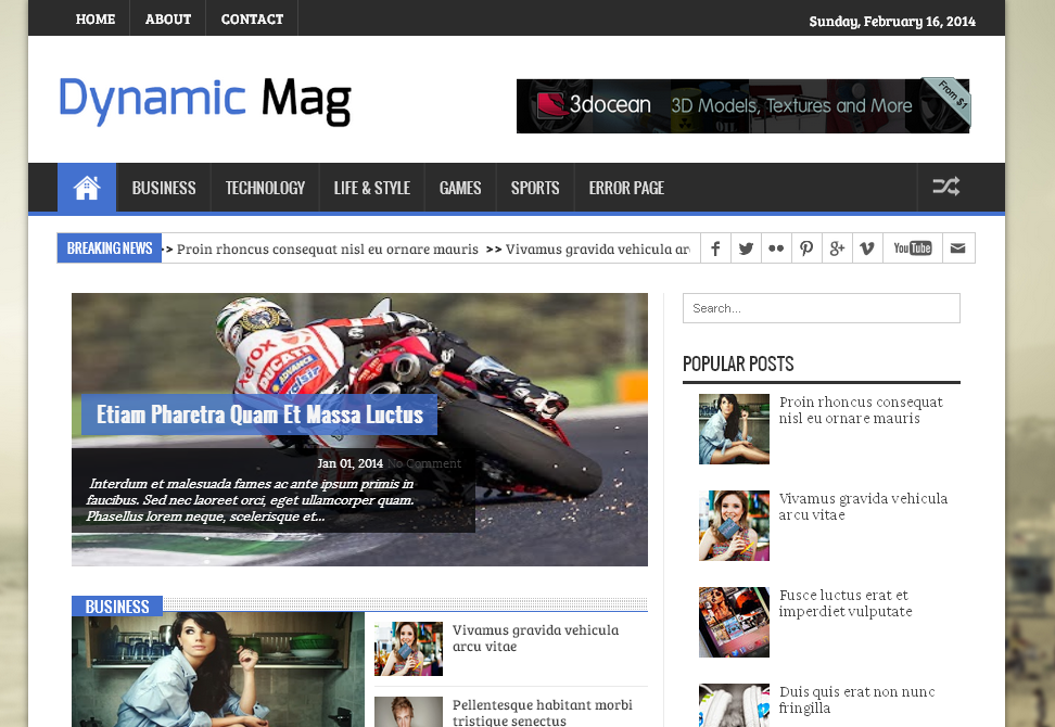 Dynamic Mag - Premium Template for Blogger Free!