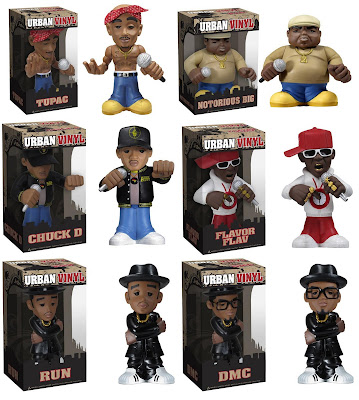 Hip-Hop Urban Vinyl Figures by Funko – Tupac Shakur, Notorious B.I.G., Public Enemy (Chuck D & Flavor Flav) and Run DMC