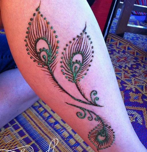 peacock mehndi tattoos