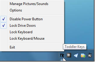 toddler keys, keyboard, lock, mouse, cd drive, power-off buttons, unlock, win8