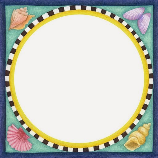 Under the Sea: Free Printable Frames, Borders and Labels.