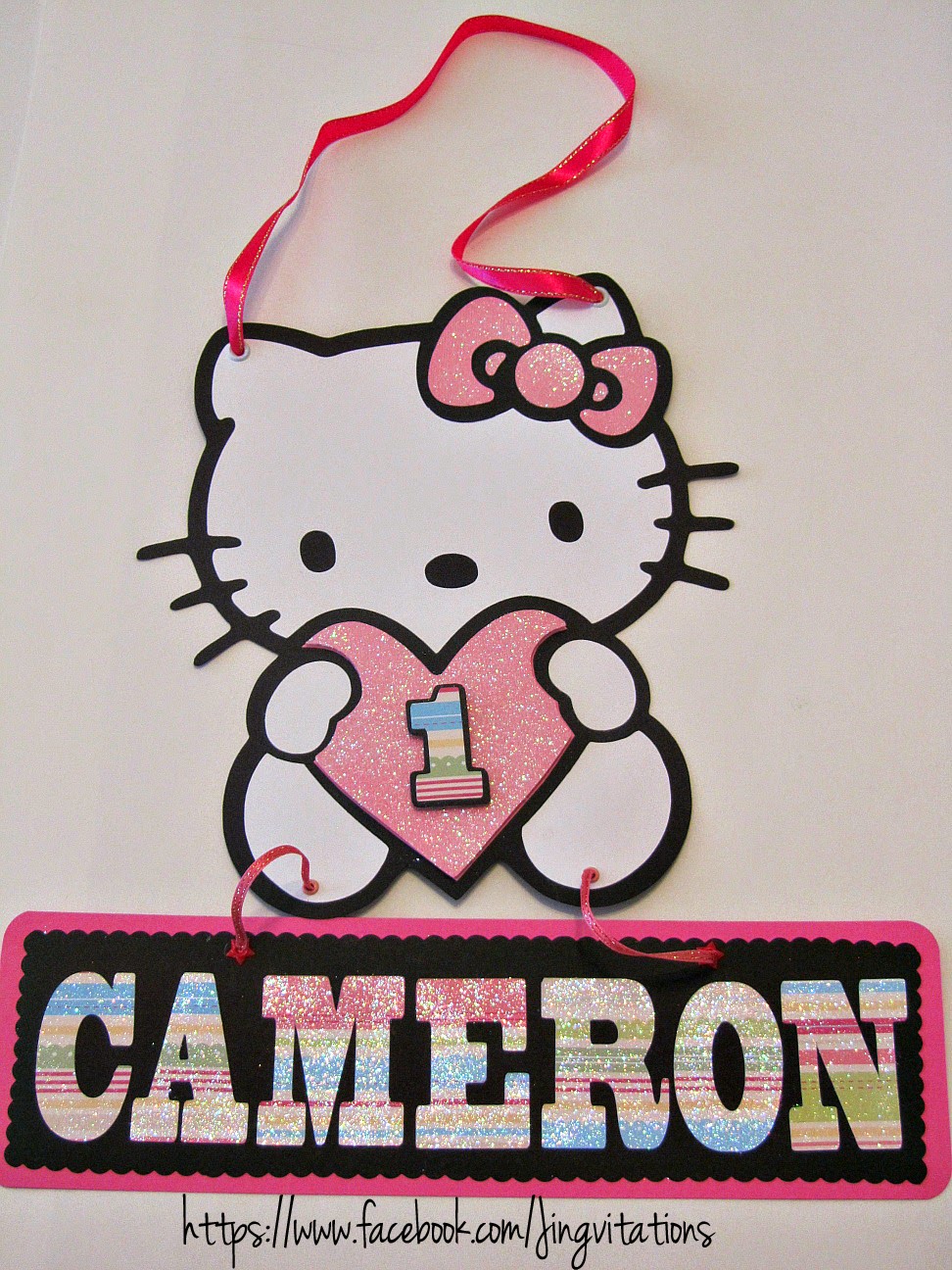 Jingvitations Hello  Kitty  Door Sign  Banner