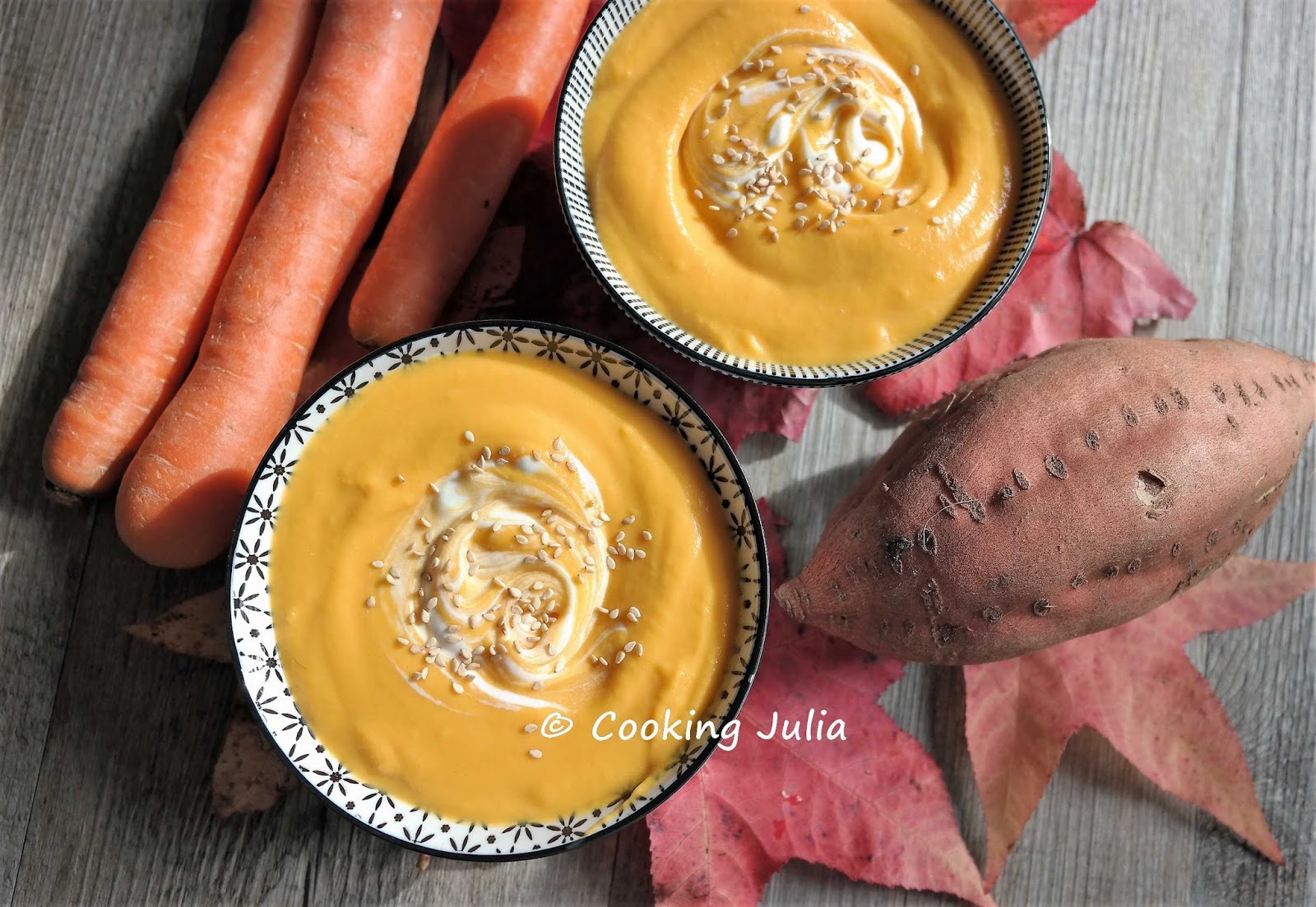 Soupe Patate Douce Carotte Lait De Coco Thermomix COOKING JULIA : VELOUTÉ DE CAROTTE ET PATATE DOUCE AU LAIT DE COCO