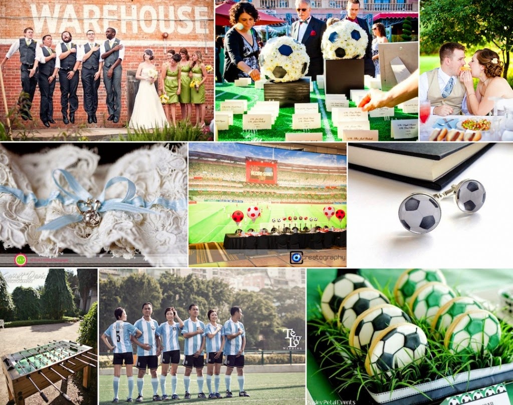 wedding fashion Football theme wedding plan tips