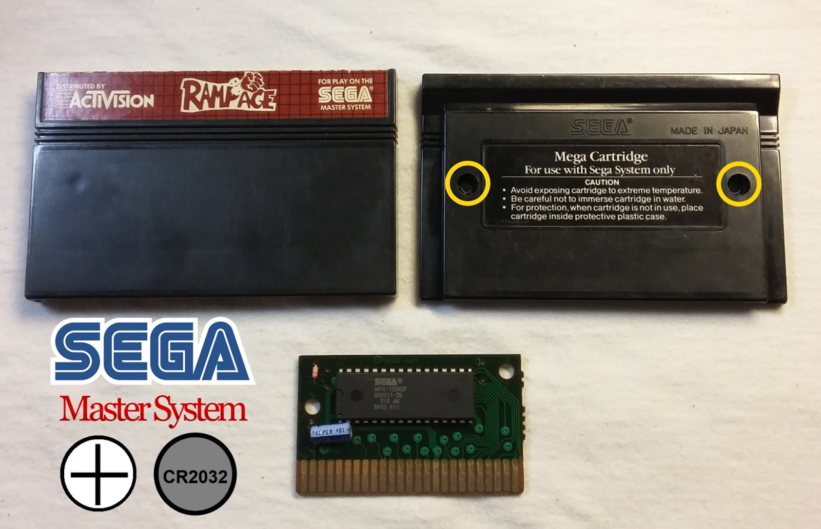 Guide to All Game Cartridge Screwdriver Bits, Batteries, and Circuit Boards