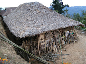 Typical residential konyak tribe hut in Longwa village of Mon district in Nagaland.