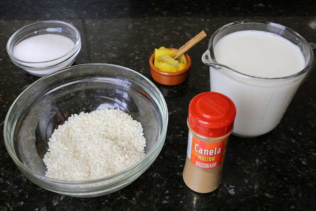 Ingredientes para arroz con leche