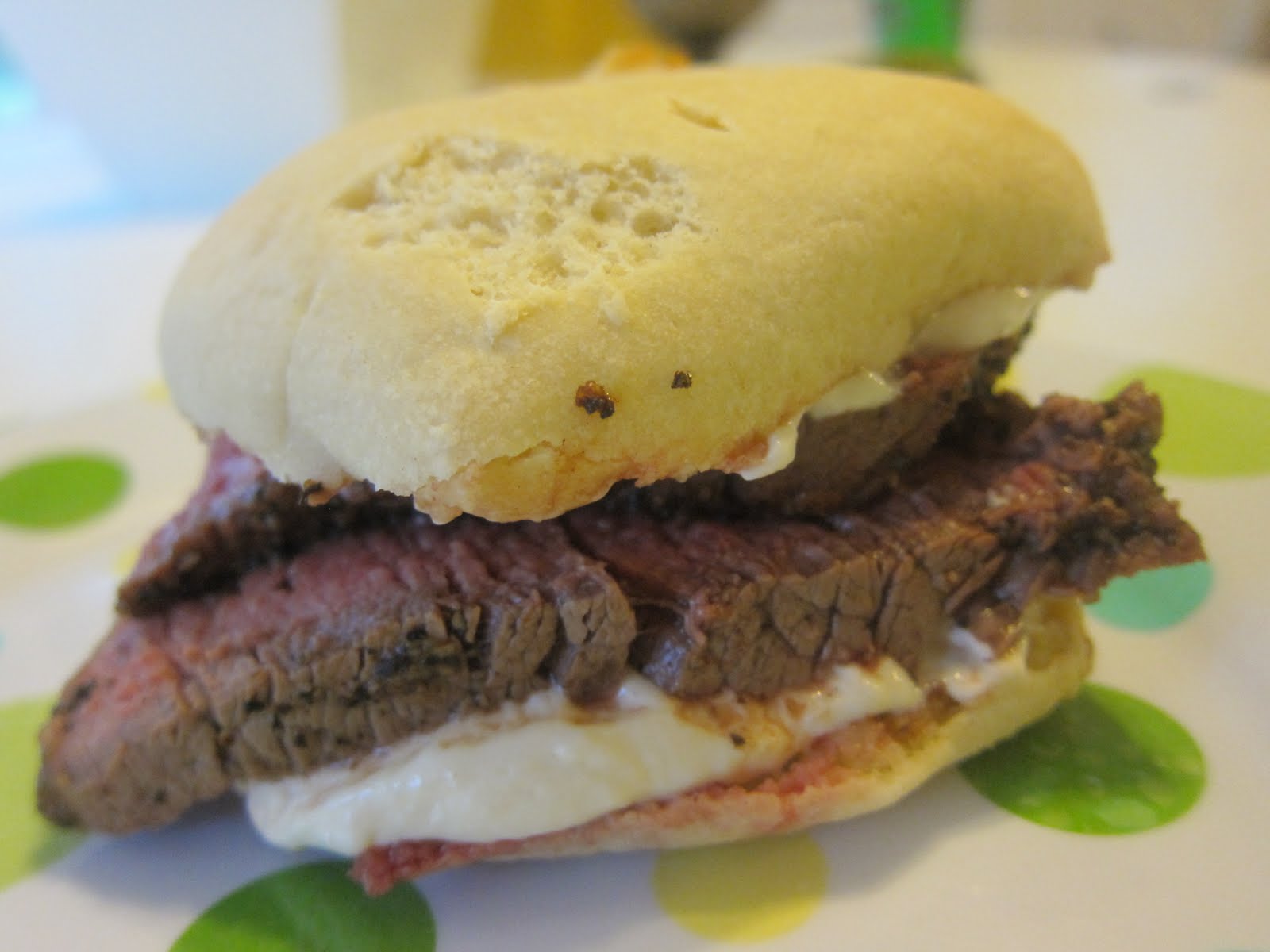 She's No Lady 30 in 30 Rare Beef Tenderloin Sandwich