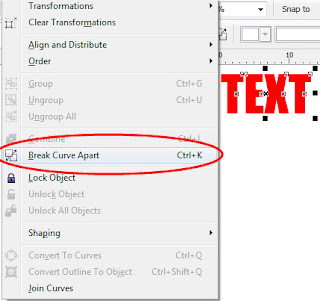 Cara Memotong Text Menjadi Dua Bagian Dengan Corel Draw