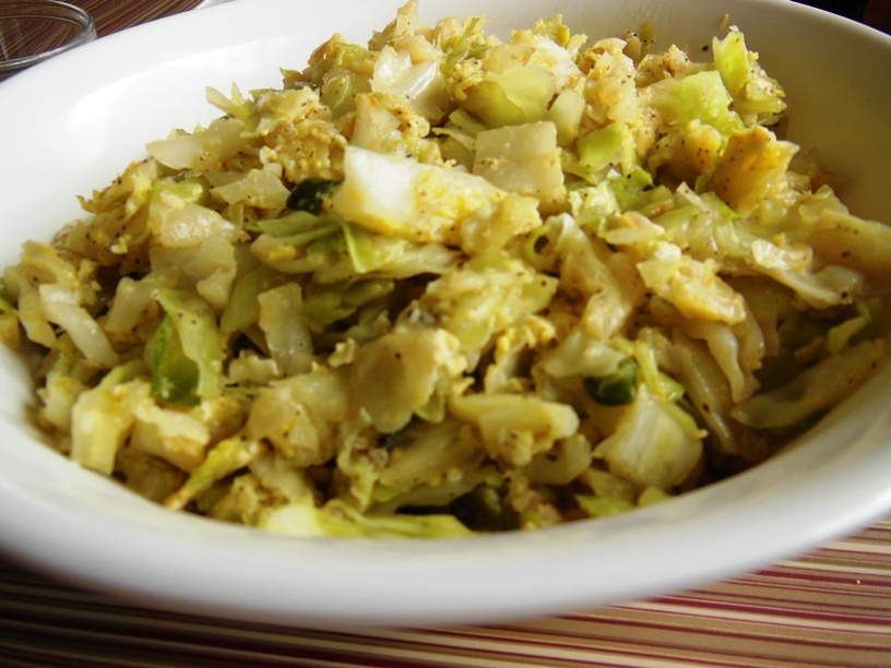 Chumkie's Kitchen Burmese StirFried Cabbage with Scrambled Eggs