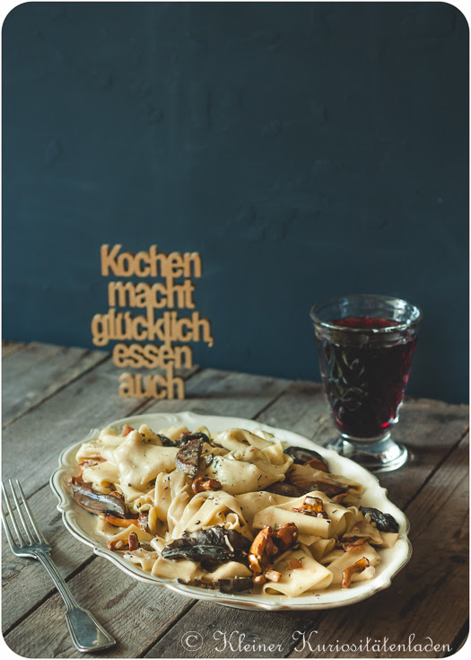Pappardelle mit Pilzen und Tiroler Speck