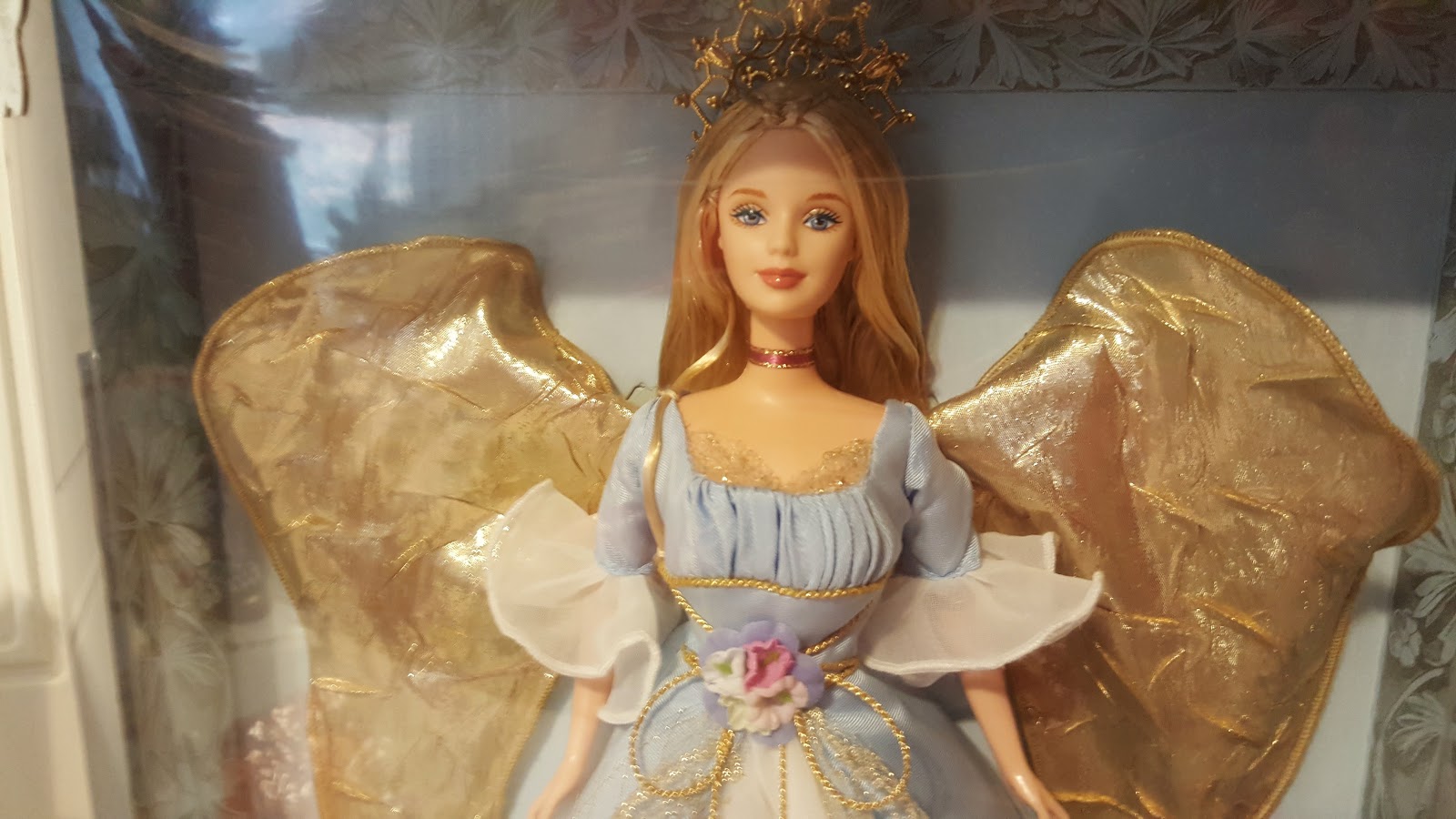 The One Sixth Scale Dollhouse Christmas Doll & Teddy Bear show in