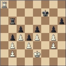 Partida de ajedrez Rico - Prins, posición después de 36...fxe5