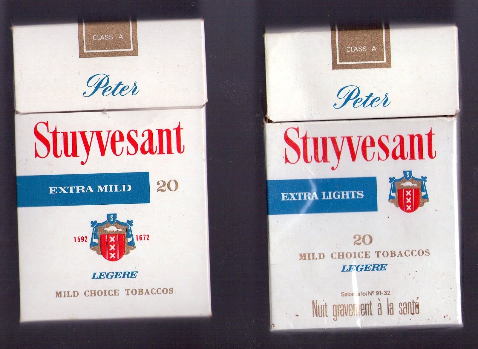 Ma Collection de paquets de cigarettes PETER STUYVESANT