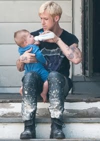 The Place Beyond The Pines Film - Ryan Gosling and his baby boy. Aren't they cute!