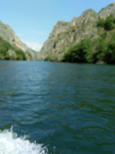 View of Matka lake and Matka Canyon in Skopje.
