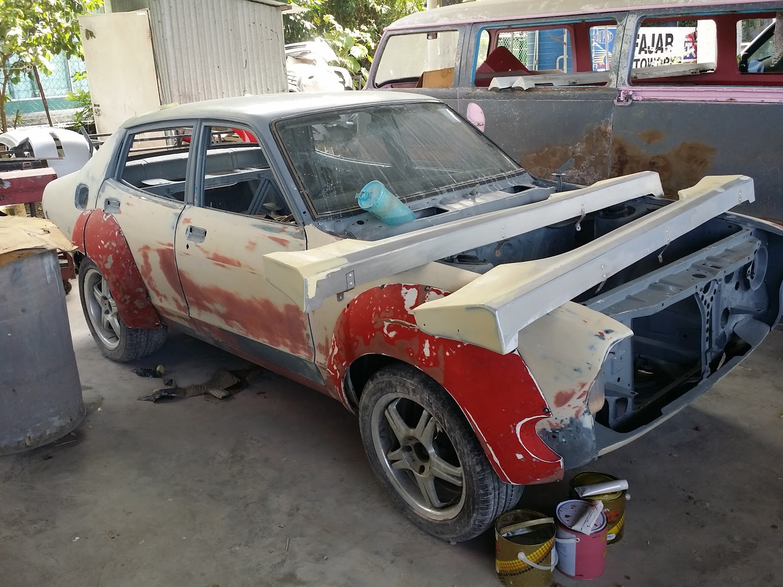 A Datsun Turbo Violet from 1974 Restoring the Datsun 120Y B210 Body