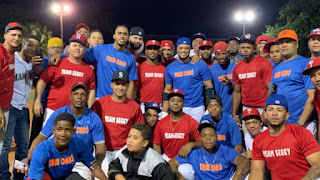 Segura, Mazara y Canó animaron juego de sóftbol en su natal República Dominicana