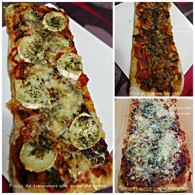 Pizza Integral De Espinacas Con Queso De Cabra Y Dos Más A Elegir
