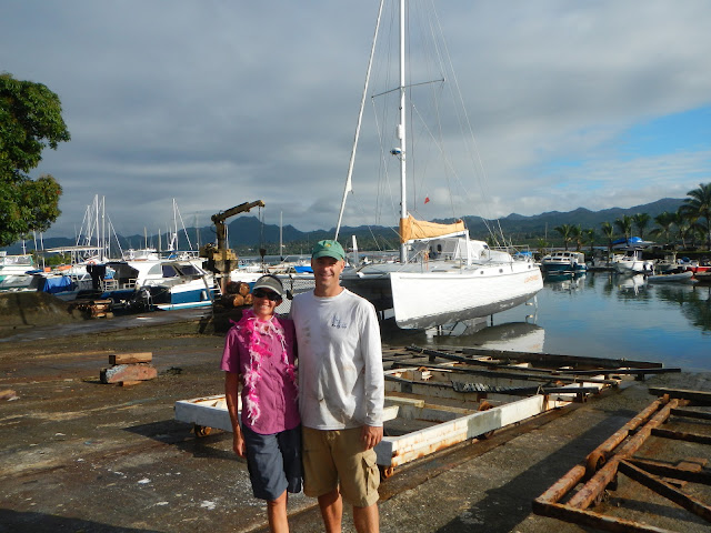 Repairing your boat in exotic locations. Suva, Fiji catamaran haulout ...
