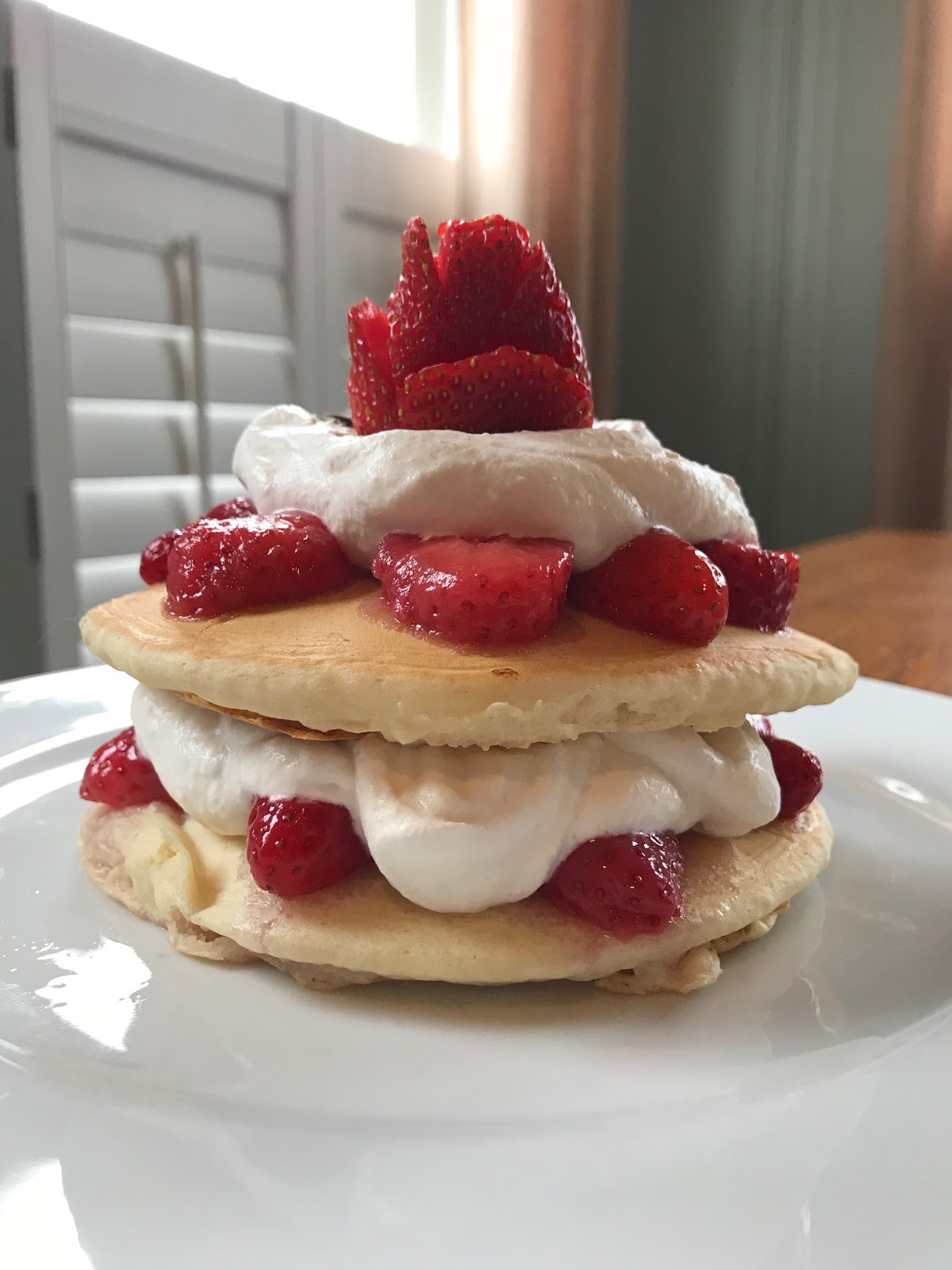 Strawberry Shortcake Pancakes Recipe Pillow Fluffy Strawberry