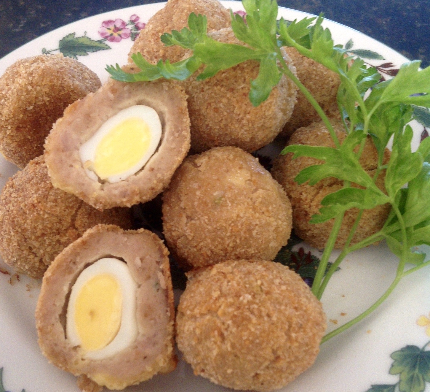 Tiny but tasty oven baked Quail Scotch Eggs