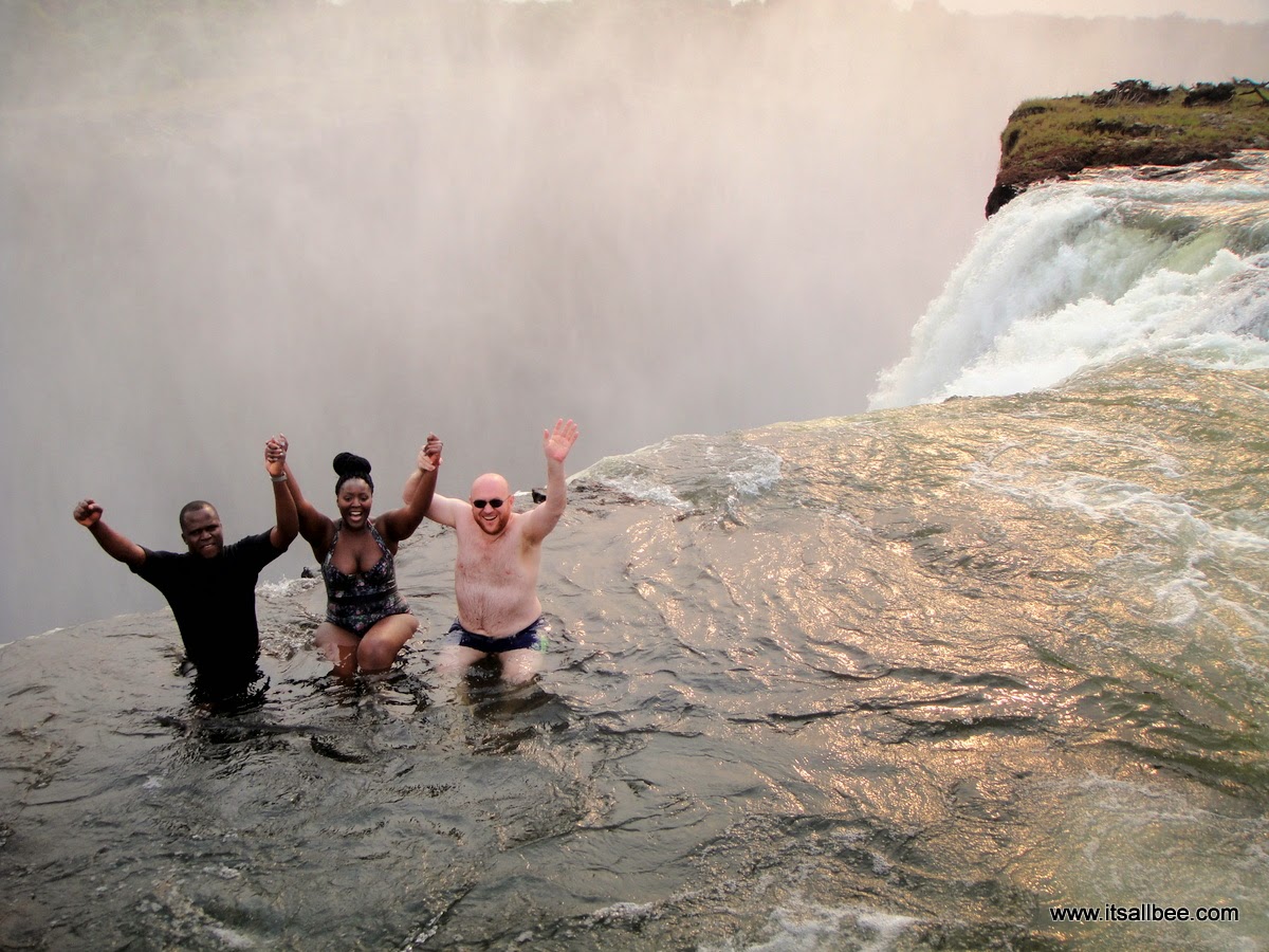 Victoria Falls | Dipping Into The Devil's Pool  A Dip Into The Devil's Pool At Victoria Falls #itsallbee #traveltips #adventure #vicfalls #africa vacation