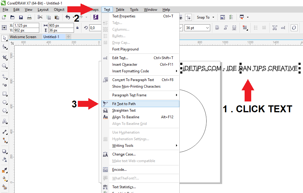 Cara Membuat Tulisan Melengkung Di Corel Draw X7