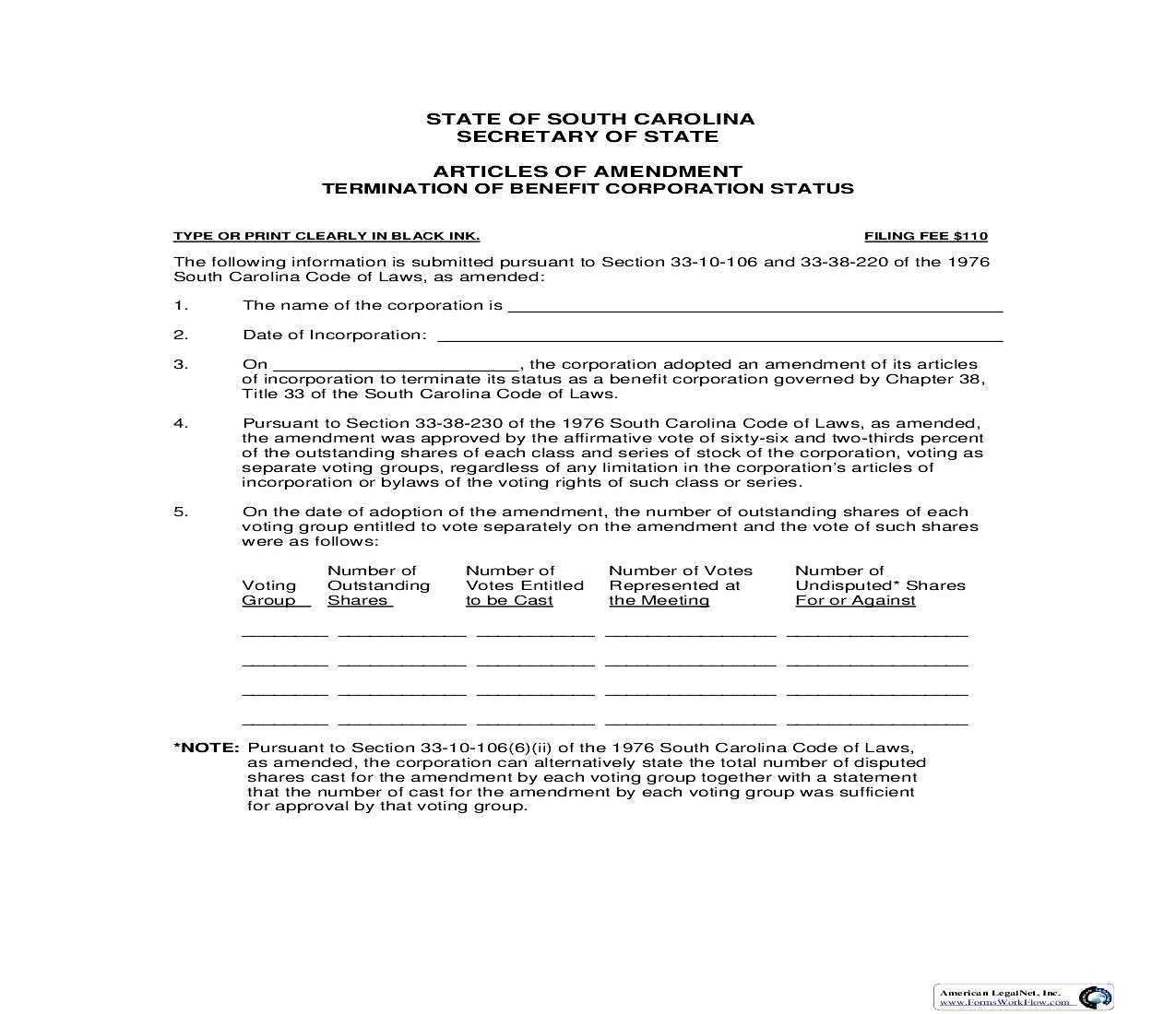 South Carolina Code of Laws