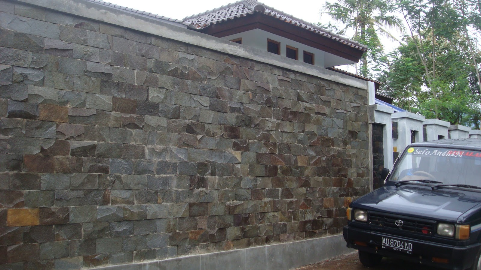 Desain Pagar Rumah Dari Batu Alam - Rumah Minimalis