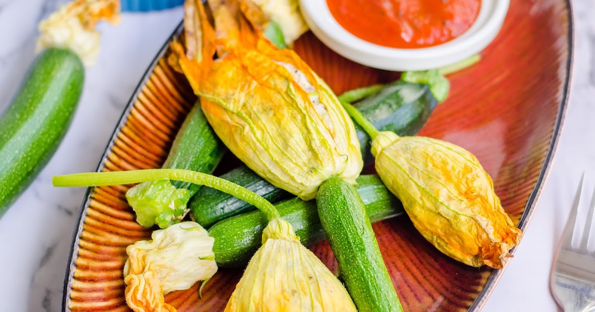 Stuffed Baked (Not Fried) Zucchini Blossoms -Herbivore Cucina