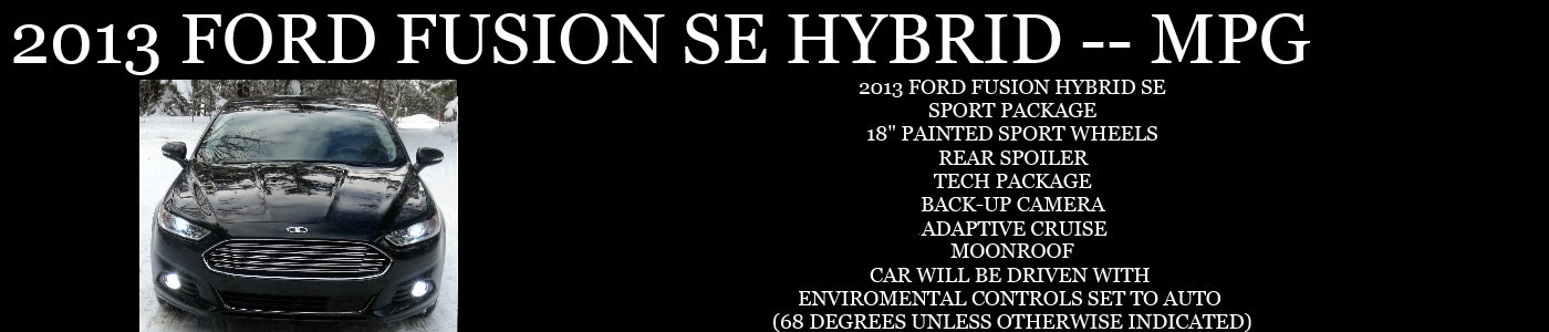 2013 FORD FUSION HYBRID SE MPG