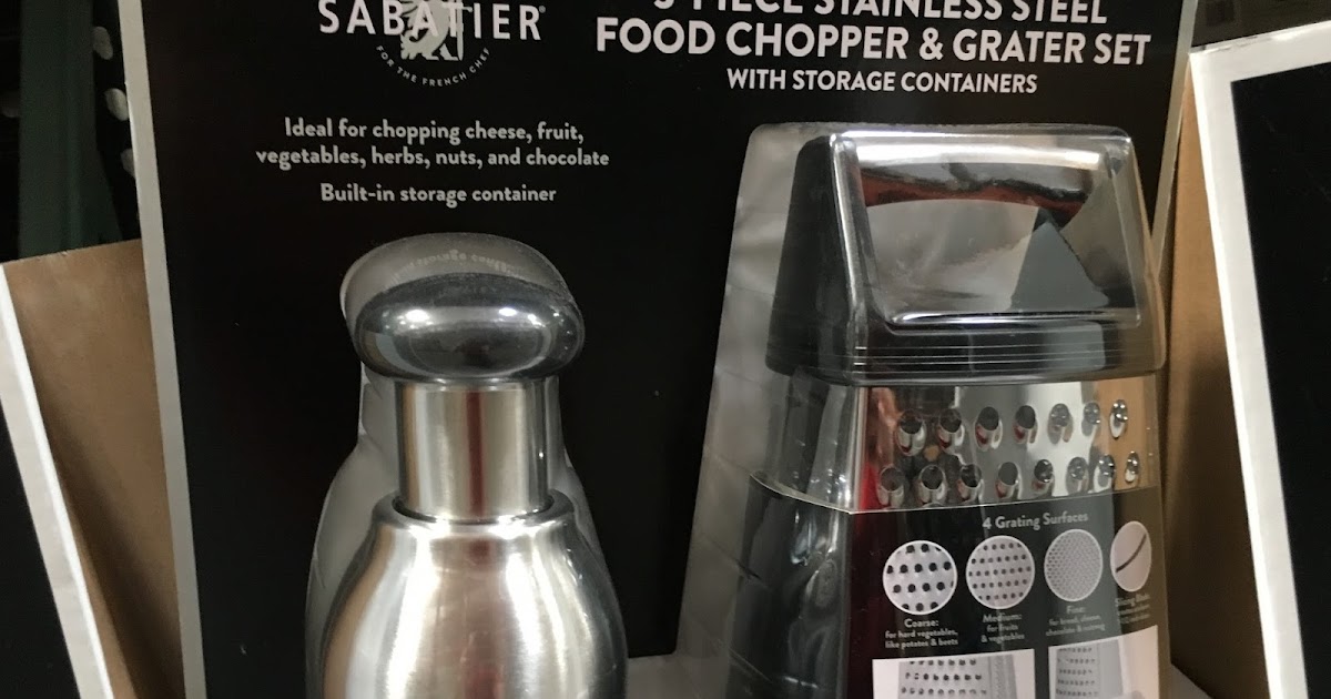 Sabatier 3piece Stainless Steel Food Chopper & Grater Set Costco