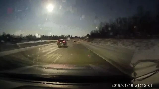 Residents of Michigan filmed the fall of the meteorite