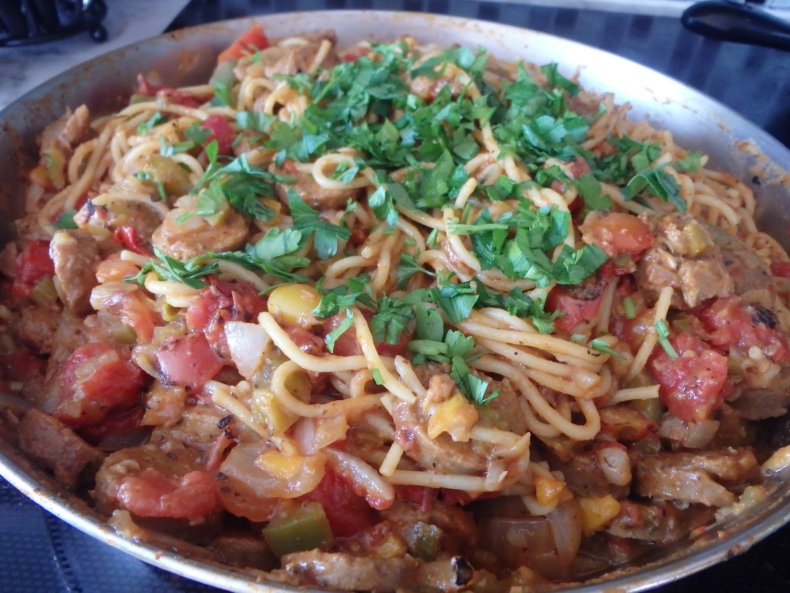 One Pot Vegan Jambalaya Pasta For Tha Masses