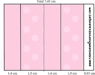 Etiquetas para Imprimir Gratis de Rosa con Lunares Rosa. 