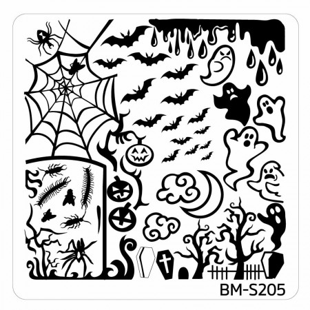 Lacquer Lockdown - Halloween, halloween nail art, halloween nail art stamping plates, nail art, nail art stamping ideas, holiday nail art, Bundle Monster, BMC, square stamping plates, typography