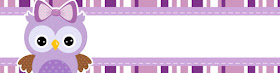 Etiquetas de Lechuza Púrpura  para imprimir gratis.