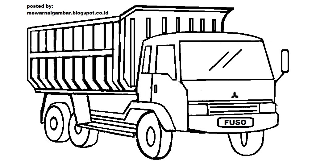 Mewarnai Gambar: Mewarnai Gambar Sketsa Transportasi Mobil