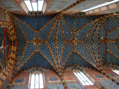 Ceiling of Marian Basilica, Krakow, Poland, by Maja Trochimczyk
