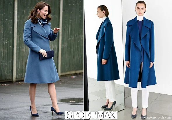 Kate Middleton wore Sportmax Coat from Pre Fall 2014 Collection