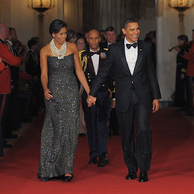 Barack Obama és Michelle Obama a Fisrt Lady Black Tie öltözetben