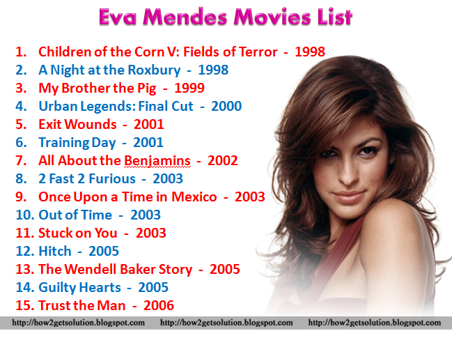 Photos: "Screenshots" From Eva Mendes Movies and TV Shows.