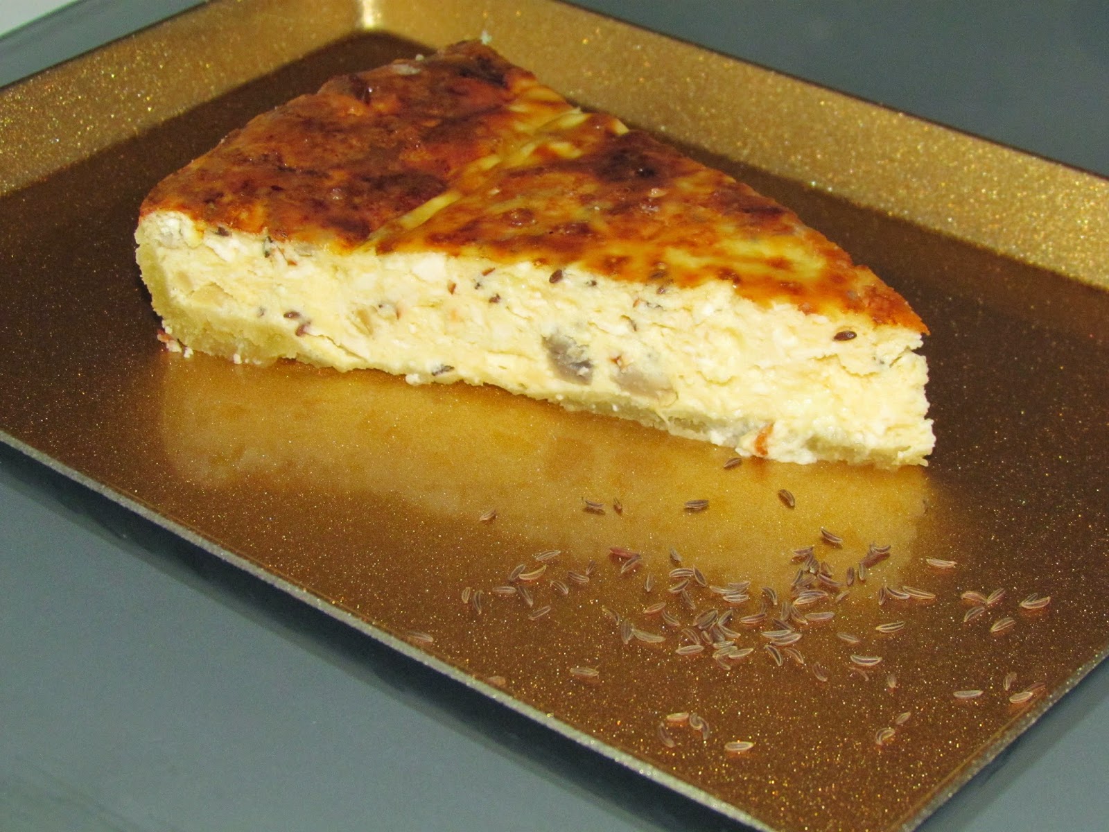 Tarta cu branza si ciuperci / Tart with cheese and mushrooms