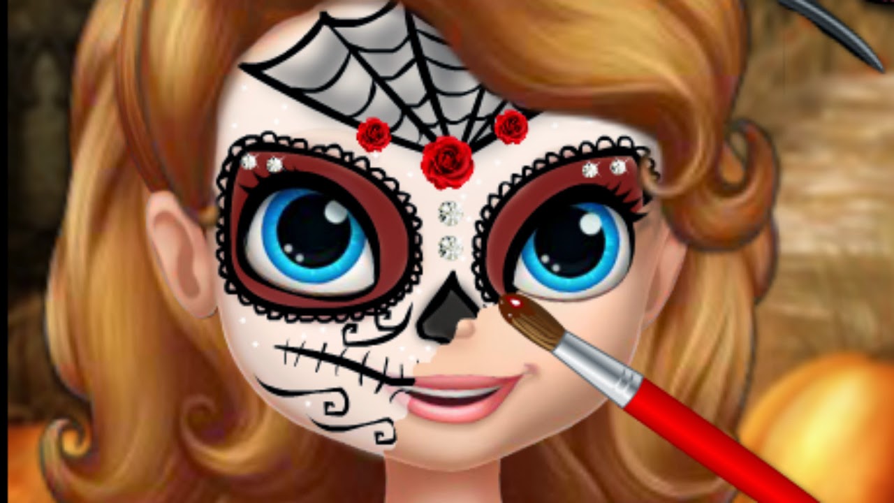 Free Kids Games Sofia the First makes a Halloween Face Art join her!