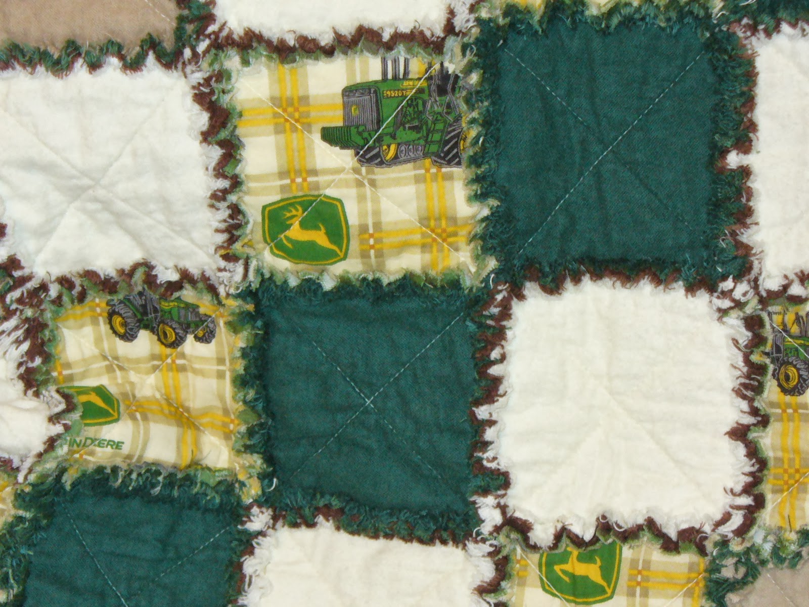 Ashlawnfarms Rag Quilt Creations John Deere Rag Quilt