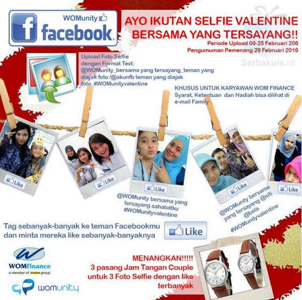 Kontes Selfie Valentine WOM Finance Berhadiah 3 Jam Tangan Couple Kontes Selfie Valentine WOM Finance Berhadiah 3 Jam Tangan Couple