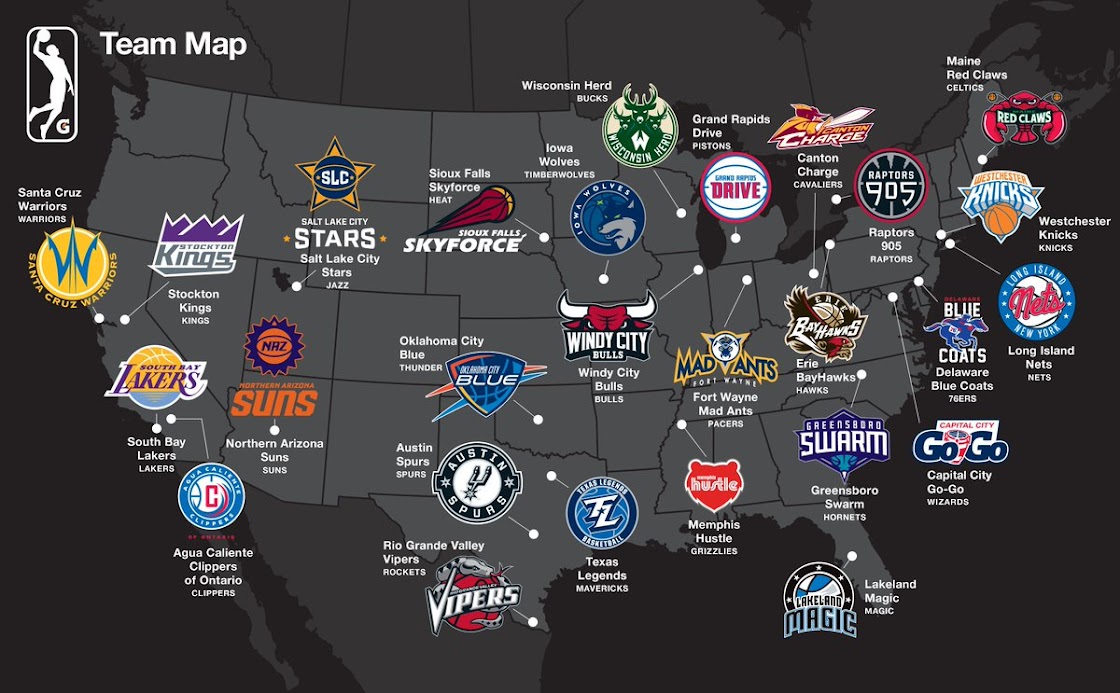 NBA D-League teams 2018-2019